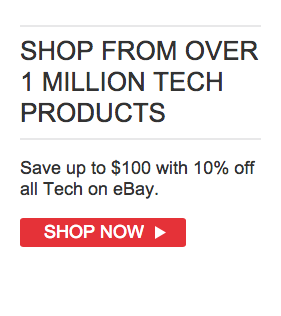 eBay 电子产品购物满，可减10%！