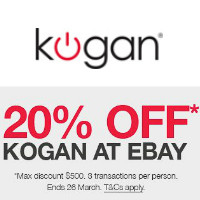 Kogan eBay 店 特卖活动：全场八折优惠！