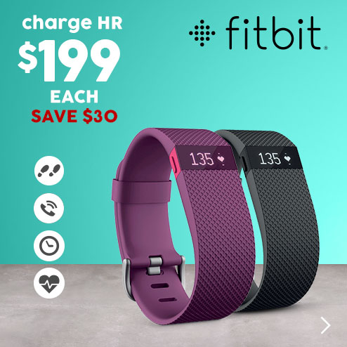Fitbit Charge HR Large 智能运动手环 紫色和黑色