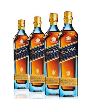 Johnnie Walker蓝标威士忌4瓶 只要$189！