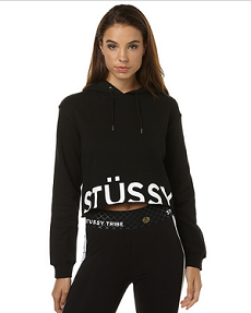 Stussy妇女士纯棉女装外套黑色卫衣 $89.95