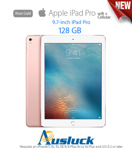 苹果 iPad Pro 9.7″ 128GB/WiFi+4G/玫瑰金版  只要$1183.2！