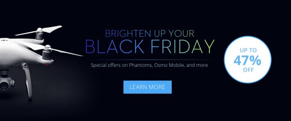 领先无人机品牌 DJI/大疆 黑五活动：PHANTOM 系列无人机、Osmo Mobile等商品特价！低至53折！