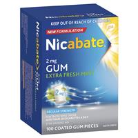 Nicabate 戒烟口香糖 尼古丁含量2mg 100片装 $26.99