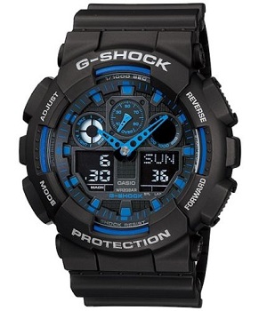 卡西欧 G-Shock 男士电子表 GA100-1A2 现价$156.5！