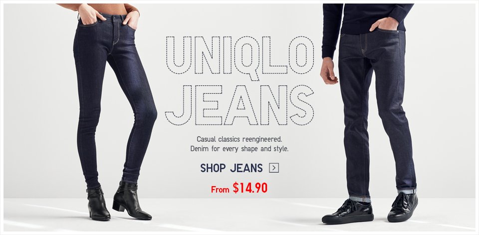 Uniqlo/优衣库 澳洲官网 多款男士女士牛仔裤特价：仅从$14.9起！