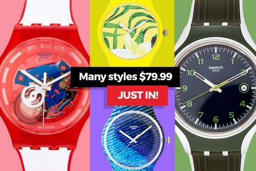 Swatch特卖：多种款式手表 仅从$79.99起！