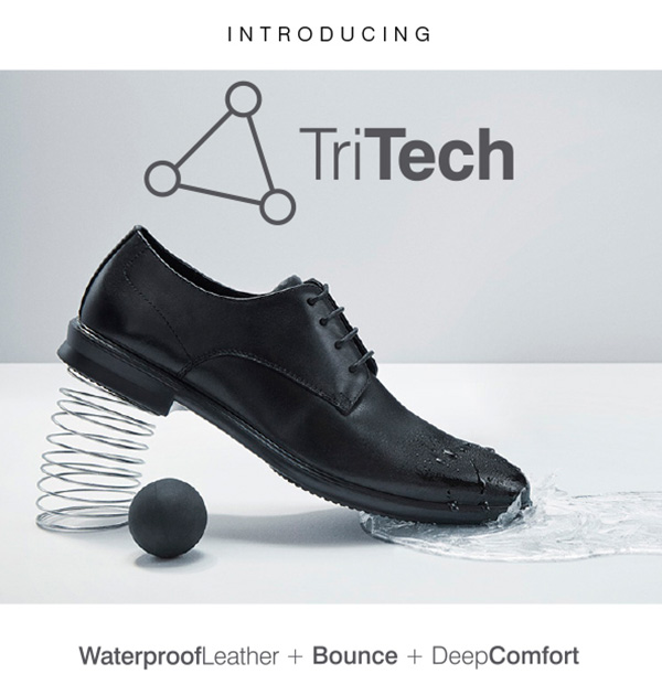 Hush Puppies Tri-Tech 三重科技 防水皮面/弹性鞋跟/深层舒适 男士鞋子 $159起！