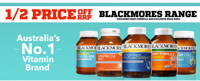 Chemist Warehouse 澳洲著名保健品品牌 Blackmores 系列产品 半价优惠！