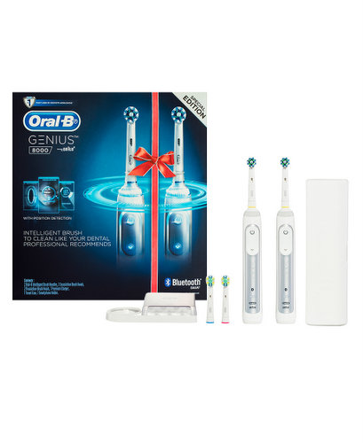 BRAUN 博朗 Oral-B Genius 8000型 专业护理智能电动牙刷 两支套装 折后只要$199！