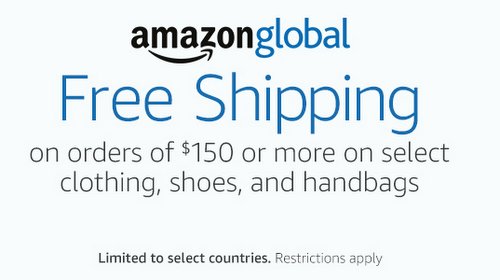 澳洲及中国用户购买 Amazon Global 自营的时尚服饰、鞋子、包包类商品 满$150