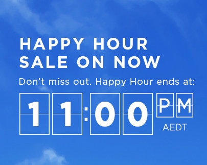 Virgin Australia Happy Hour 特价活动：澳洲境内机票 仅从69刀起！