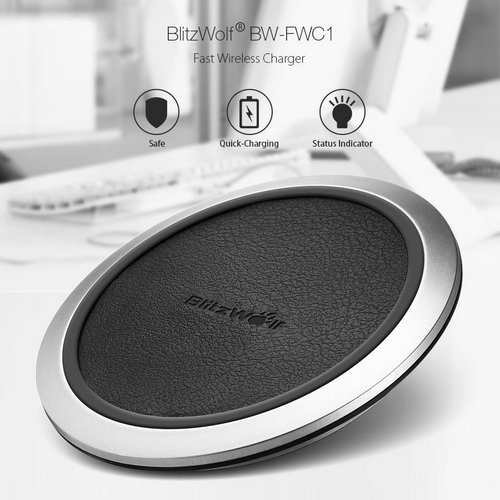 BlitzWolf 充电狼 BW-FWC1 Qi Wireless 快速无线充电底座 9折优惠！