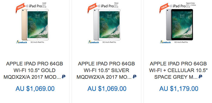苹果2017年新款iPad Pro 系列平板电脑8折优惠！10.5寸64GB Wi-Fi 版只要$855！256GB 只要$1055！12.9寸256GB  WiFi 版只要$1175！还能退税！_电子产品-澳洲值得买