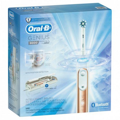 Oral-B 欧乐-B Genius 9000 旗舰款 智能电动牙刷套装 玫瑰金色版 半价优惠！