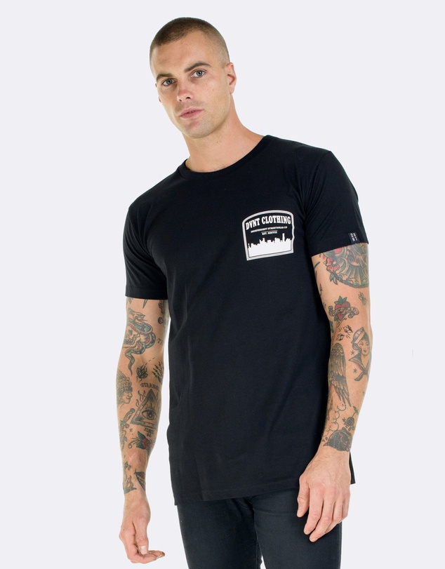 DVNT logo 装饰黑色基本款男士T恤 6折优惠！
