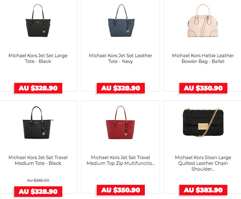 澳洲特卖网站 Catch 官方 eBay 店：Michael Kors 品牌 多个款式的包包、手表等商品特卖！