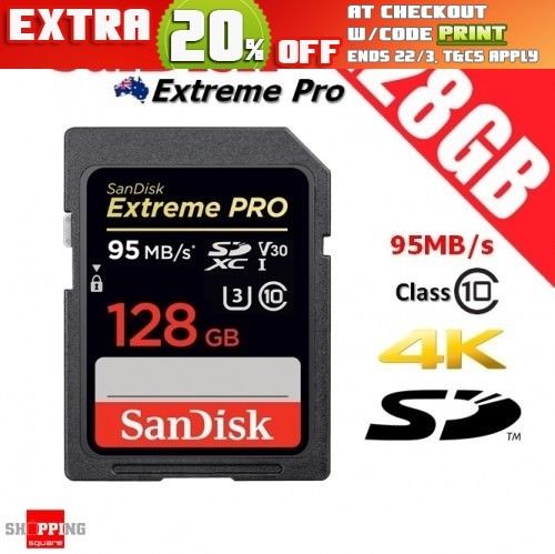 SanDisk 闪迪 Extreme PRO SDHC 95MB/s 至尊高速存储卡 128GB版 8折优惠！
