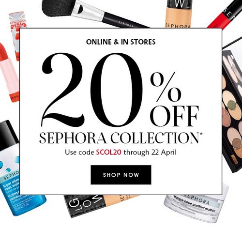 化妆品网站 Sephora：所有 Sephora Collection 品牌化妆品 8折优惠！