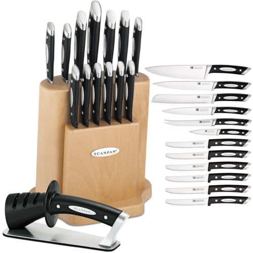 Scanpan Classic 刀具14件套 – 刀、刀架、磨刀石 2折优惠！