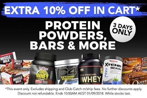 Catch 健身补剂特卖：ON、Muscle Tech 等品牌的蛋白粉、氮泵、BCAA、肌酸等商品