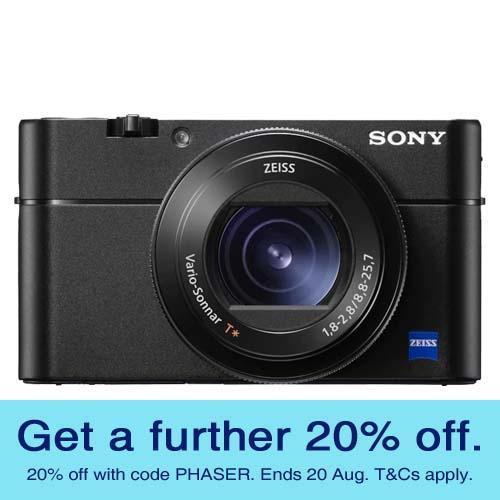索尼 SONY DSC-RX100VA (DSCRX100M5A) 黑卡5A 1英寸大底数码相机/卡片机 蔡司镜头 8折优惠！