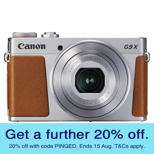 佳能 Canon PowerShot G9X Mark II 数码相机 银色 (2010万有效像素 DIGIC7处理器 28-84mm变焦) 8折优惠！