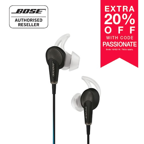 BOSE QC20 入耳式降噪耳机 有源消噪耳塞 苹果版 –  8折优惠！