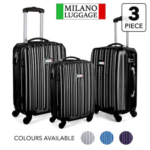 Milano Deluxe 高级 防震硬壳行李箱 3件套 – 低至25折优惠！