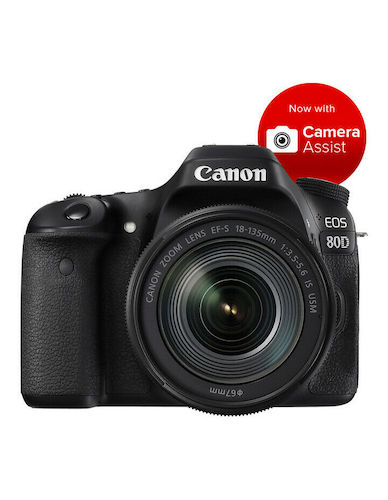 佳能 Canon EOS 80DSK 单反套机（2420万像素 EF-S 18-135mm IS USM 镜头）- 8折优惠！