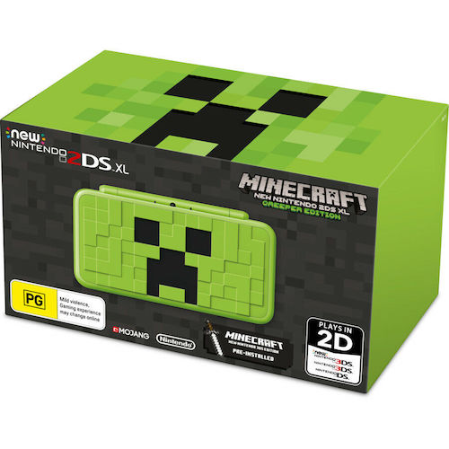 Nintendo 任天堂 2DS XL Minecraft Creeper 我的世界 限定版 游戏掌机 – 77折优惠！
