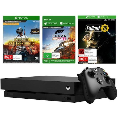Microsoft 微软 Xbox One X 1TB版 主机 + 3个游戏套装 – 9折优惠！
