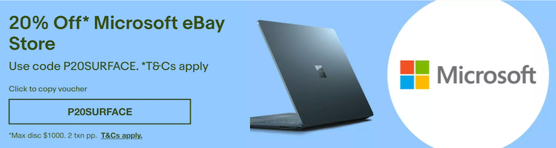 微软官方 eBay 店：所有商品 –  Surface 系列电脑、Xbox One 及 Bose 耳机等 –