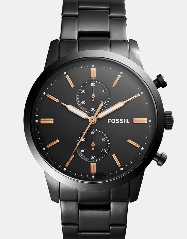 FOSSIL Townsman 男款时尚黑金腕表 – 5折优惠！