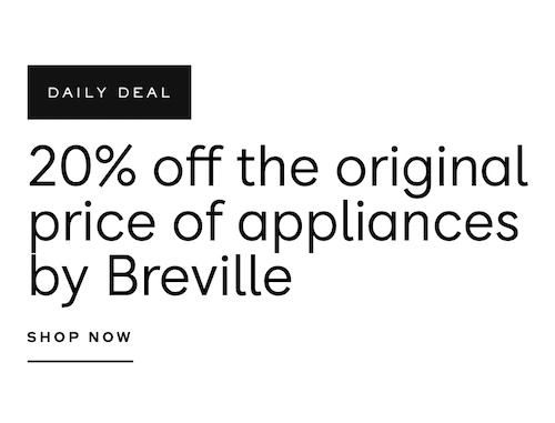 Myer：Breville 品牌正价商品 – 咖啡机、烤面包机、料理机等 –