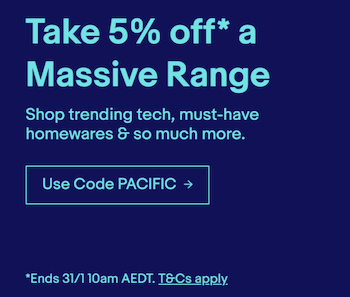 eBay 澳洲站 – 全场所有商品 – 用码后可享额外95折优惠！