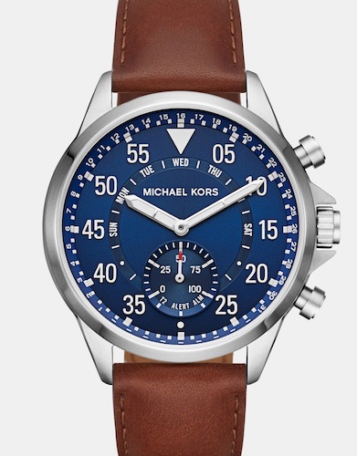 Michael Kors Gage 不锈钢表盘棕色皮带 智能手表 – 半价优惠！