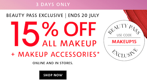 Sephora 丝芙兰澳洲官网活动：所有化妆品类商品 – 85折优惠！