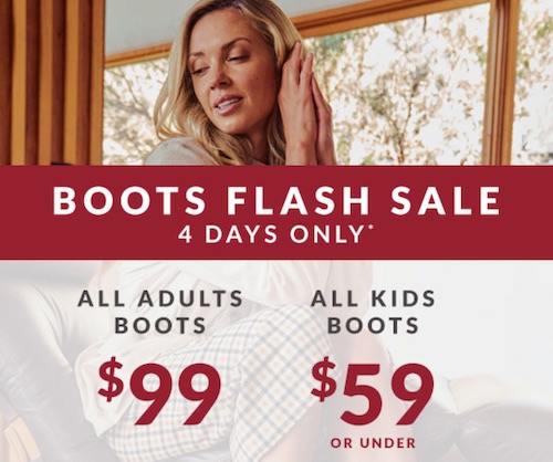 鞋履品牌 Clarks 澳洲官网活动：所有特价靴子只要$99！