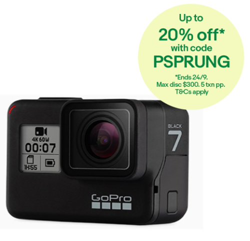 GoPro Hero 7  Black 防水运动摄像机 8折优惠！