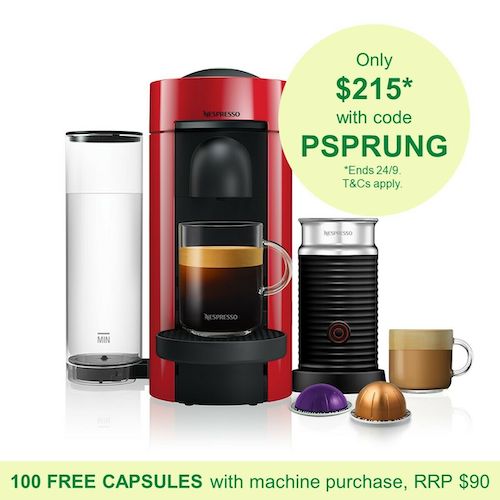 DeLonghi 德龙 Nespresso VertuoPlus 胶囊咖啡机 + Aeroccino3 奶泡机套装– 7折优惠！