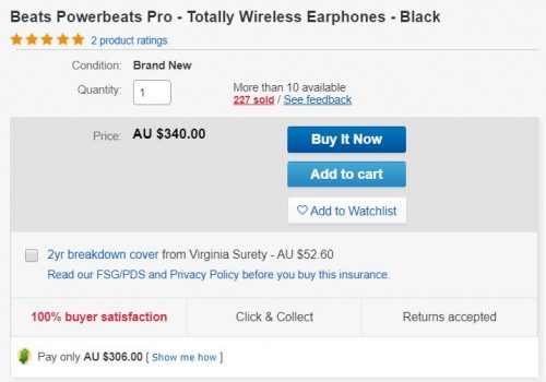 Beats Powerbeats Pro 真无线蓝牙运动耳机 - 85折优惠！