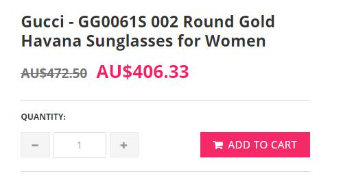 Gucci - GG0061S 002 复古圆框太阳镜 64折优惠