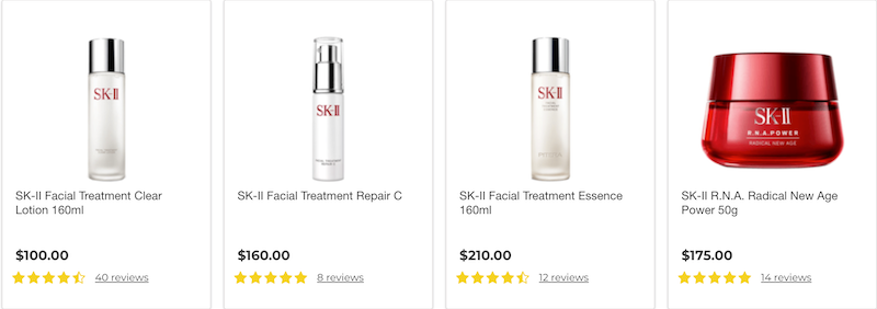 澳洲化妆品网站 AdoreBeauty：SK-II 品牌 神仙水、清莹露、面霜等商品 - 满 立减！