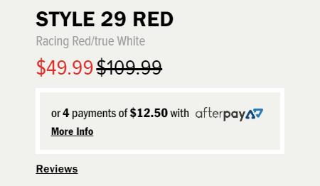 VANS STYLE 29 RED  红色帆布鞋 45折优惠