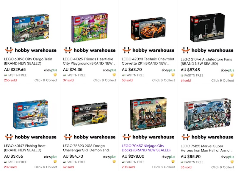 Hobby Warehouse eBay 店： Lego 乐高 等品牌玩具类商品 – 8折优惠！Hobby Warehouse eBay 店： Lego 乐高 等品牌玩具类商品 – 8折优惠！