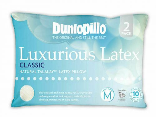 Dunlopillo 豪华天然乳胶 经典中型枕头 2件套 – 5折优惠！