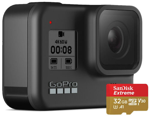 GoPro HERO8 Black 运动摄像机 + 32G SD卡 – 9折优惠！