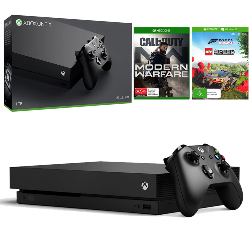 Microsoft 微软 Xbox One X 游戏机+使命召唤+地平线4 套装 51折优惠