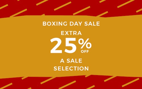 奢侈品特卖网站 YOOX Boxing Day 特惠：原本已低至4折的特价商品 – 额外75折优惠！